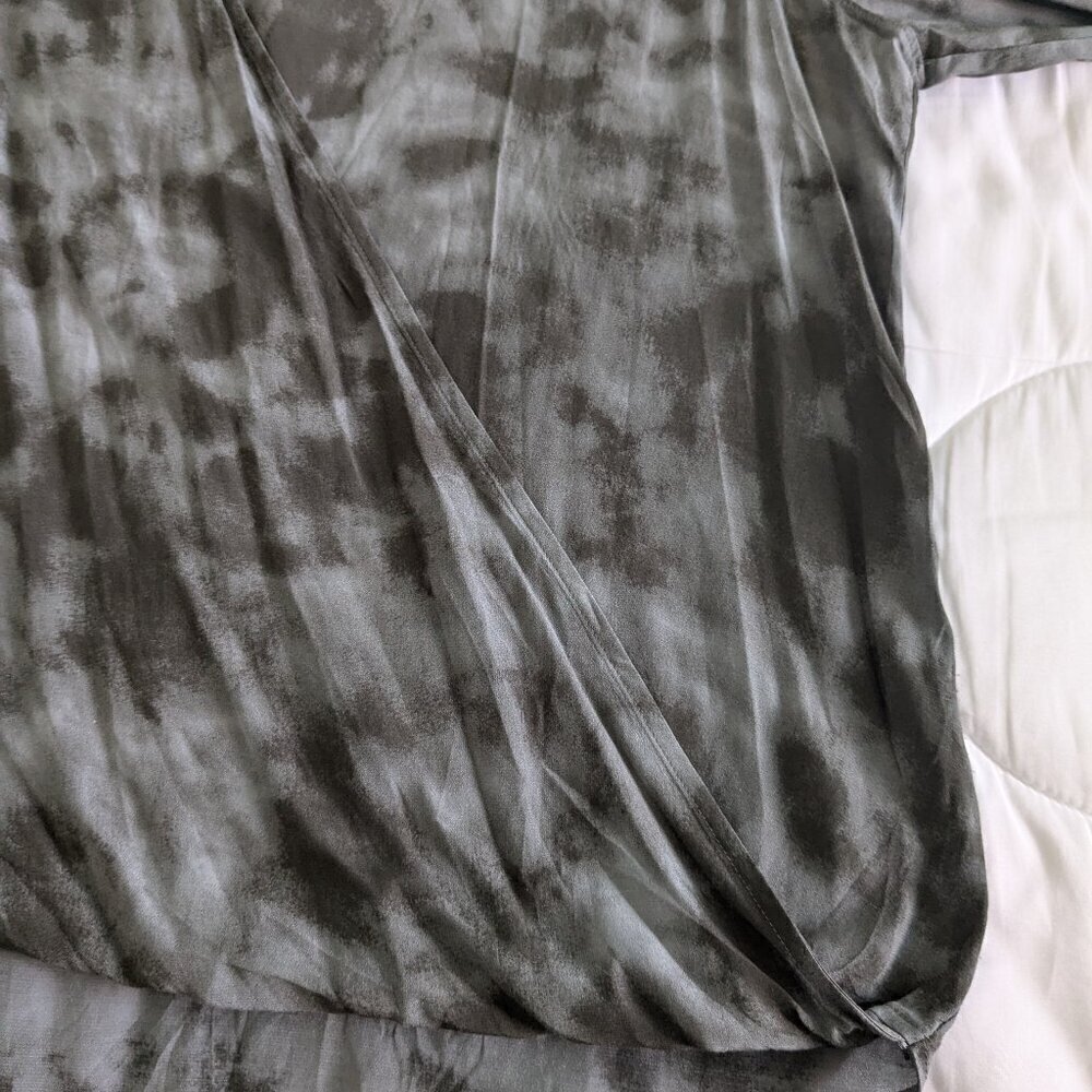 Rails Blouse Women's Large Slate Hillary Crossover Snap Tie-Dye Long Sleeve Top - Picture 14 of 16